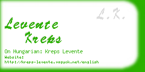levente kreps business card